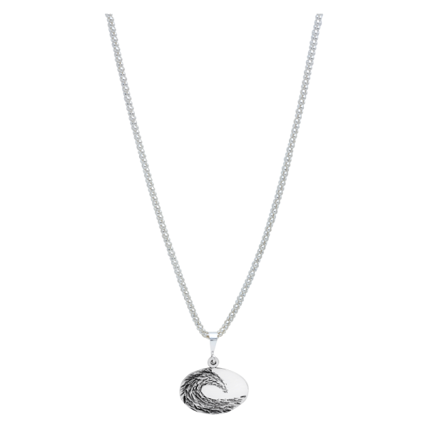 Sterling Silver Oval on a Sterling Silver Chain Necklace